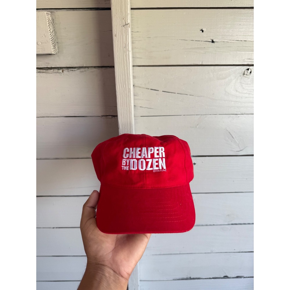 Vintage Cheaper By The Dozen Movie Promo Hat Red Adjustable Strapback Cap Y2K
